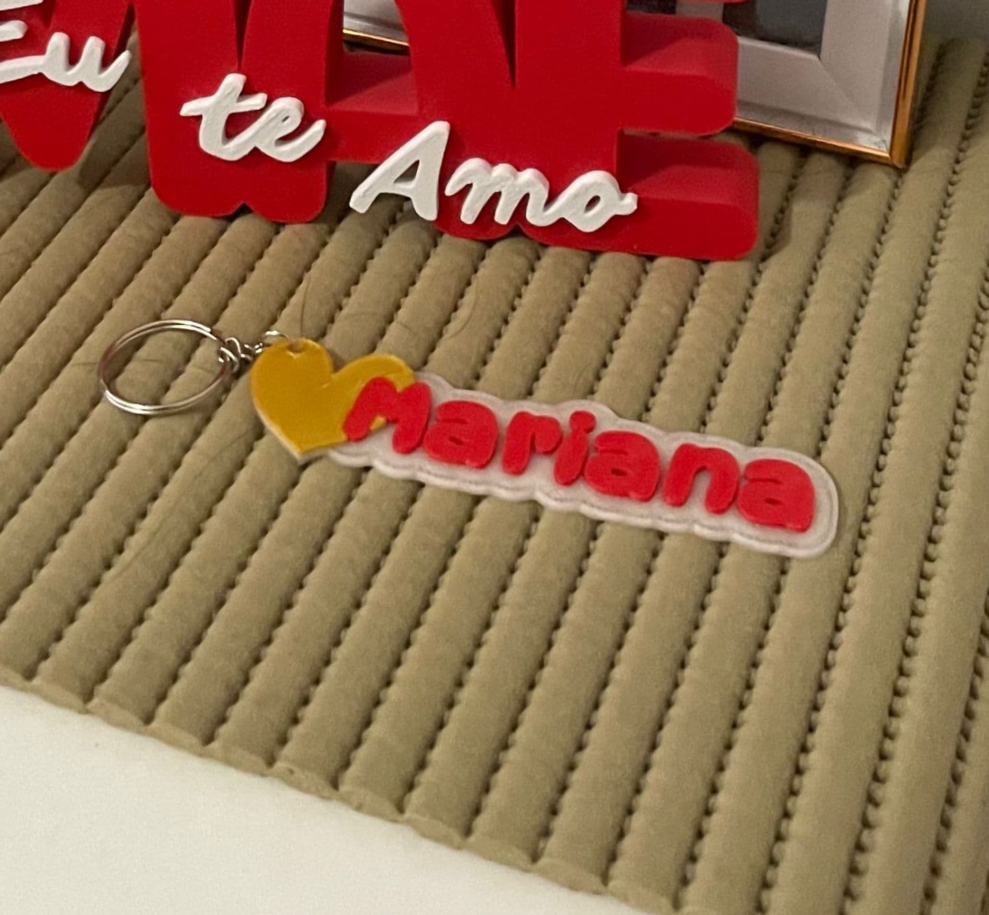 Chaveiro Coração: Nome Personalizado